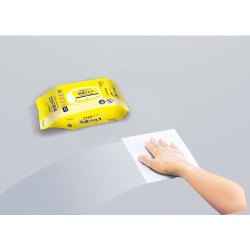 オオサキメディカル　アルウエッティ除菌クロス　ピロータイプ　１４ｃｍ×２０ｃｍ　１００枚入　72160　1 袋