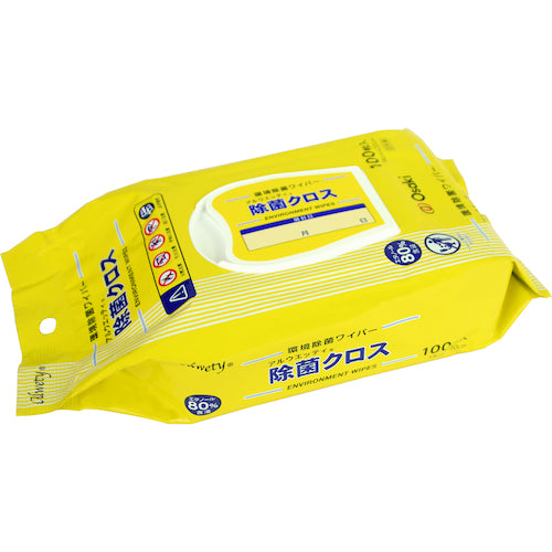オオサキメディカル　アルウエッティ除菌クロス　ピロータイプ　１４ｃｍ×２０ｃｍ　１００枚入　72160　1 袋