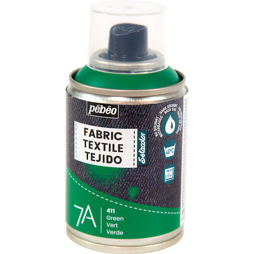 Pebeo Water-Based Acrylic Spray for Fabric, Setaspray, 100ml, Green, 805411, 1 Bottle