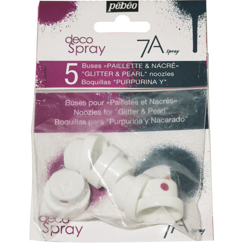 ペベオ　デコスプレー（グリッター色・パール色）＆７Ａスプレー（メタル色）兼用替えノズル５個入りセット　094022　1 個
