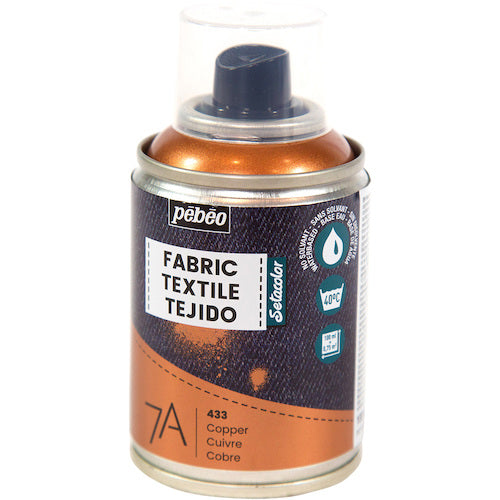 Pebeo Water-Based Acrylic Spray for Fabric, Setaspray, 100ml, Copper, 805433, 1 Bottle