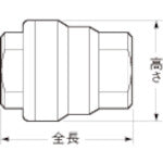 ＴＬＶ　スプリングディスク式逆止弁　ＣＫ３Ｒ−Ｒｃ−１５−ＣＦ８　（ねじ込み）　CK3R-RC-15-CF8　1 個