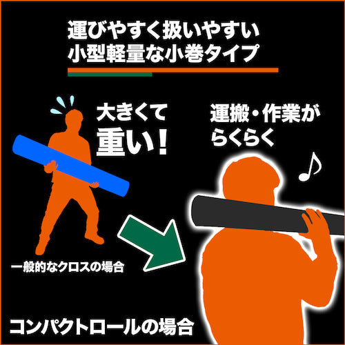 TRUSCO Black Sheet Compact Roll Type Width 0.9 x Length 20m CSR-0920BK 1 Piece