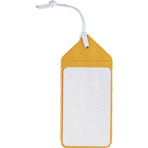 Kyoei Plastic Name Tags, 5 pieces, Yellow, C-80-5-Y, 1 bag