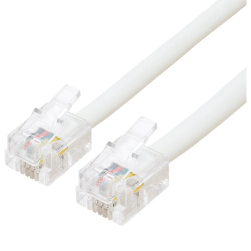 MCO Telephone Cord 6-Pole 4-Core 10m White DC-410/WH 1 PK