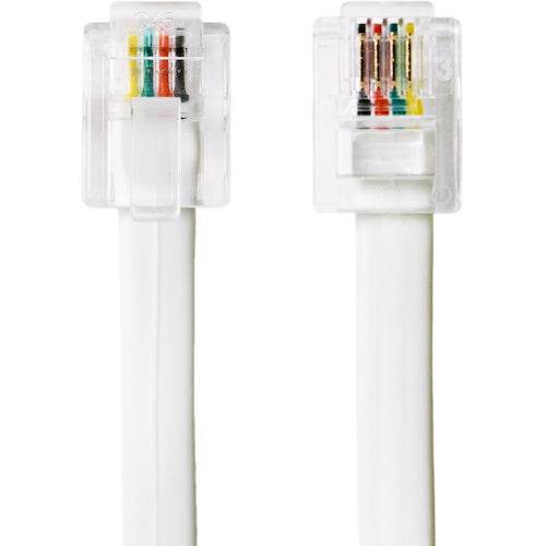 MCO Telephone Cord 6-Pole 4-Core 10m White DC-410/WH 1 PK