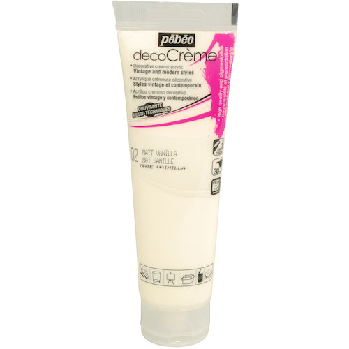 Pebeo Deco Cream 120ml Matte Vanilla 089002 1 bottle