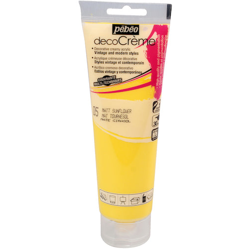 Pebeo Deco Cream 120ml Matte Sunflower 089005 1 bottle