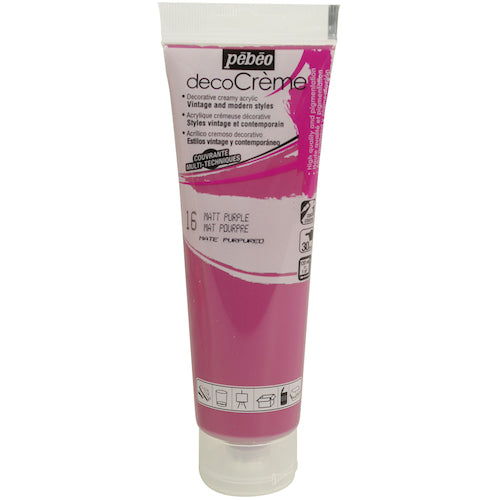 Pebeo Deco Cream 120ml Matte Purple 089016 1 bottle