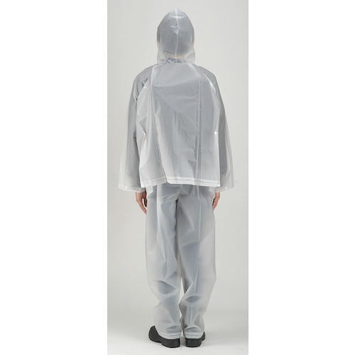 カジメイク　ＥＶＡレインスーツ（マチ付リュックサック）　クリア　ＬＬ　1560-90-LL　1 着