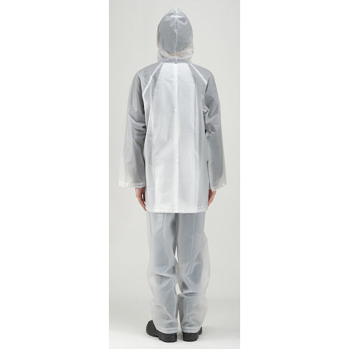 カジメイク　ＥＶＡレインスーツ（マチ付リュックサック）　クリア　ＬＬ　1560-90-LL　1 着