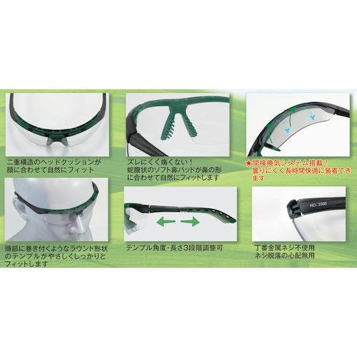 ＴＯＡ　ＢＯＪＩＮ　保護めがねＦＩＴ　３３００ＰＣＦ　3300PCF　1 個