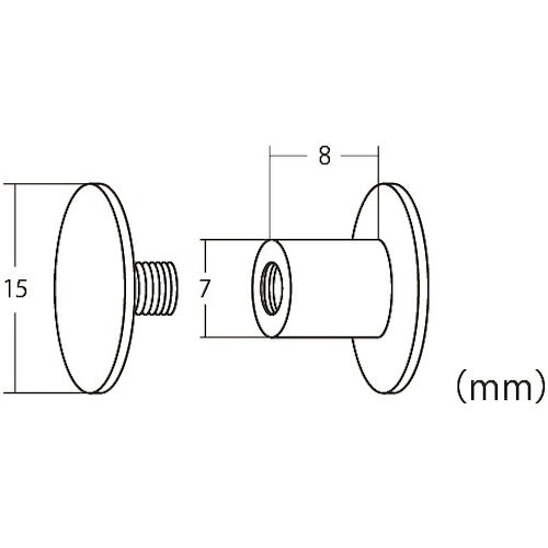 ＴＲＵＳＣＯ　エコねじ　マプカ使用・紙素材ねじ　間隔８ｍｍ　（５０組入）頭１５ｍｍ　穴径７ｍｍ　MAPKANE-8　1 袋