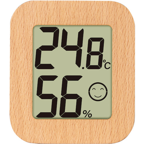 Shinwa Digital Thermo-Hygrometer Environmental Checker Mini Wooden Light Brown 73232 1 Unit