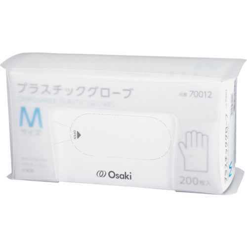 Osaki Medical Plastic Gloves M Transparent 200 pieces 70012 1 box
