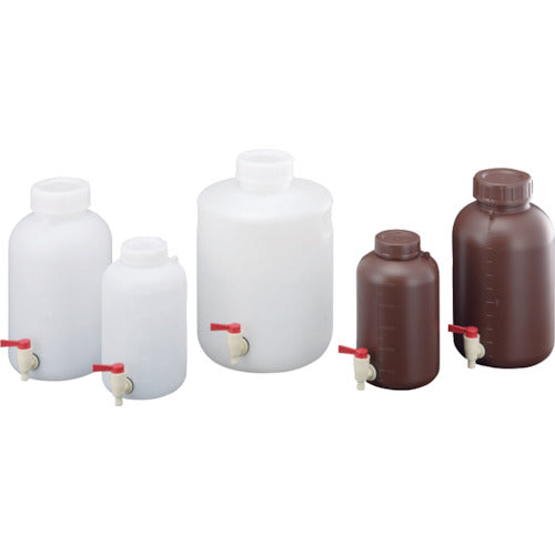 サンプラ　ＰＥ広口下口活栓付遮光瓶　１０Ｌ　02919　1 個