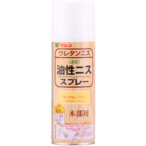 和信ペイント　油性ニススプレー　つや消しクリヤー　　４２０ｍｌ　901007　1 本