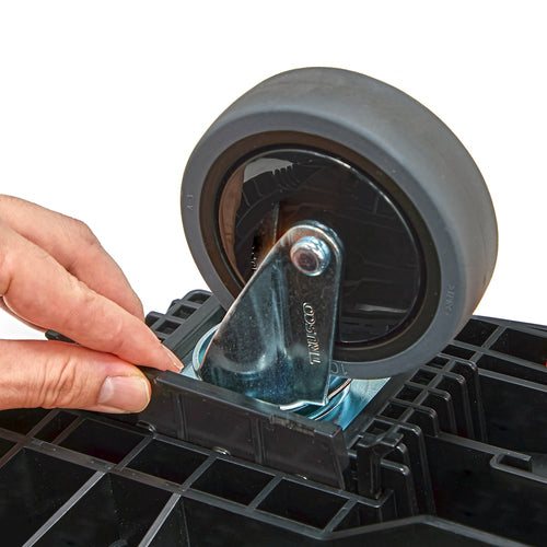 ＴＲＵＳＣＯ　樹脂台車　カルティオ（新型）　７８０Ｘ４９０　折畳　ブラック　MPK-780-BK　1 台