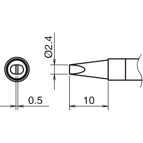白光　こて先　２．４Ｄ型　T39-D24　1 個
