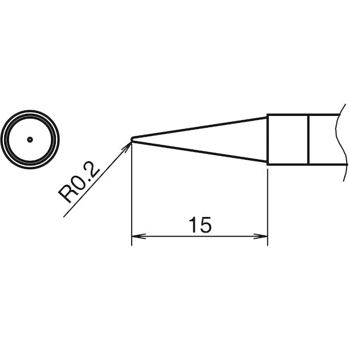 白光　こて先　０．２ＢＬＬ型　T39-BLL02　1 個