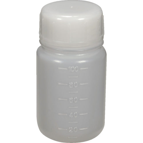 ＴＲＵＳＣＯ　ＰＥボトル丸型広口瓶（ポリエチレン製）１００ｍＬ　TB-100L　1 個