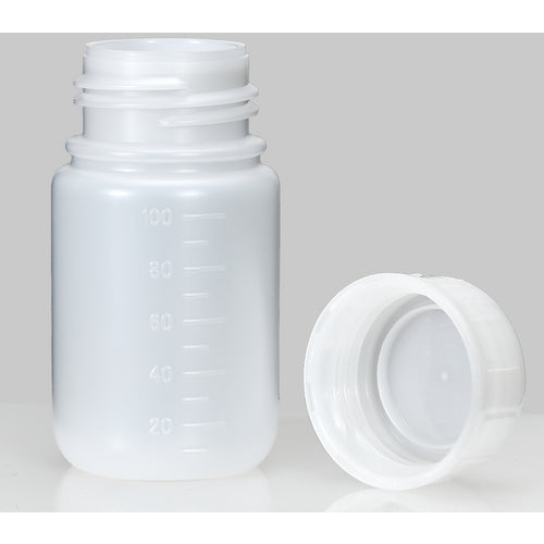 ＴＲＵＳＣＯ　ＰＥボトル丸型広口瓶（ポリエチレン製）１００ｍＬ　TB-100L　1 個