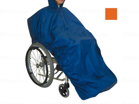 サンプラス車いす用ﾚｲﾝｺｰﾄ　フレンド ｵﾚﾝｼﾞ ﾌﾘｰ