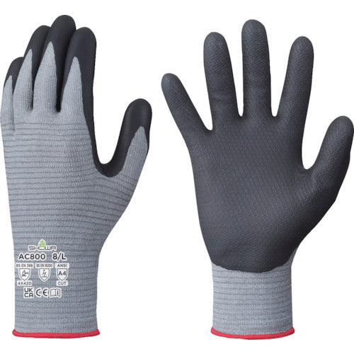 SHOWA Anti-static and cut-resistant gloves AC800 Anti-static Fortex Nitrile Palm Gloves, Medium size AC800-M, 1 pair