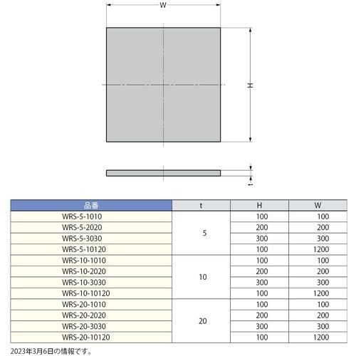 ＳＵＧＡＴＳＵＮＥ　（２１００５２５７１）ＷＲＳ−２０−１０１０　スポンジゴム　WRS-20-1010　1 枚