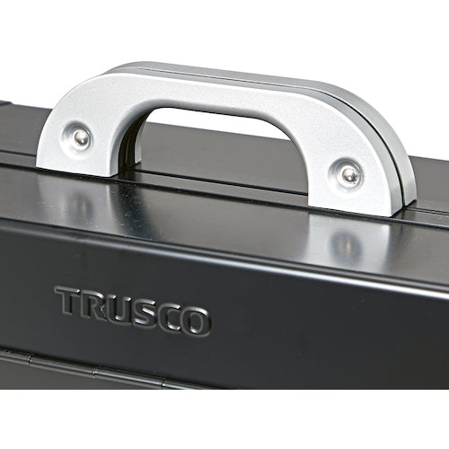 ＴＲＵＳＣＯ　両開きツールボックス　二段式　つや消しブラック　Ｗ３７０ｘＤ１８５ｘＨ２１５　CTD-370-MBK　1 個