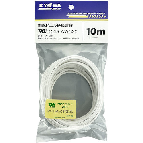 KYOWA UL 내열 비닐 절연 전선 UL1015 AWG20 10M 화이트 UL1015 AWG20 10M WH 1권