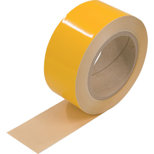 TRUSCO Strong adhesive and durable line tape (for indoor/outdoor use) Yellow Width 50mm x Length 20m TLTO-5020Y 1 roll