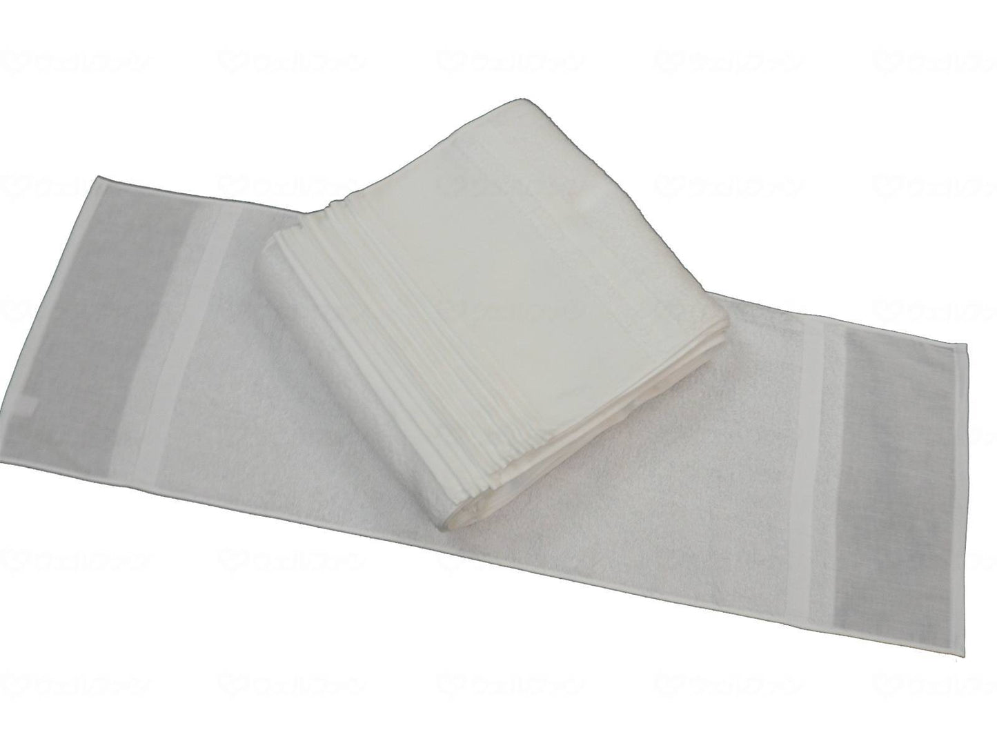 Kanemoto Toku Long White Soft Towel 12 pieces White