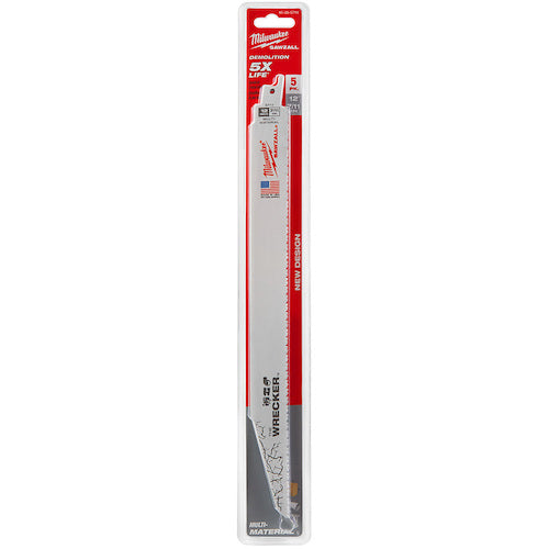 Milwaukee WRECKER Demolition Reciprocating Saw Blade 7/11 TPI 305mm (Pack of 5) 48-00-5711 1 piece