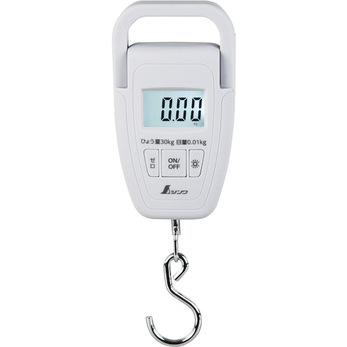 Shinwa Digital Hand Scale 30kg with Auxiliary Belt for Non-Trade Use 70118 1 Unit