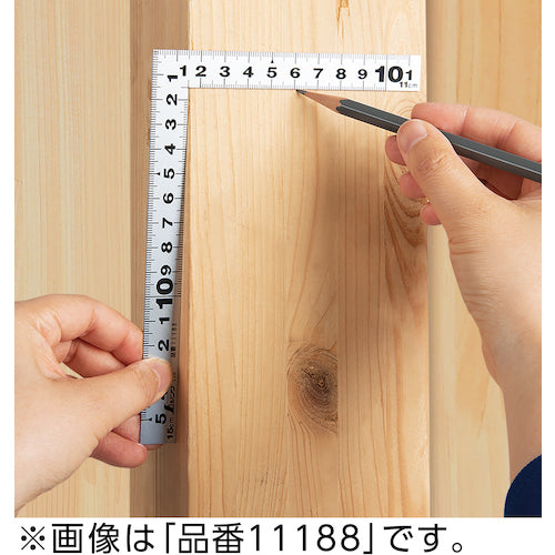 シンワ　曲尺平ぴた　ホワイト　１５×１１ｃｍ　表裏同目　11189　1 本