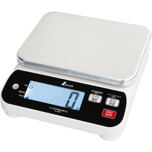 Shinwa Digital Scale WP 6000g Dustproof and waterproof For non-trade use 70038 1 unit