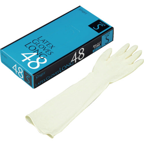 가수 라텍스 장갑 롱(20장입) S NR1500PFNBS 1상자