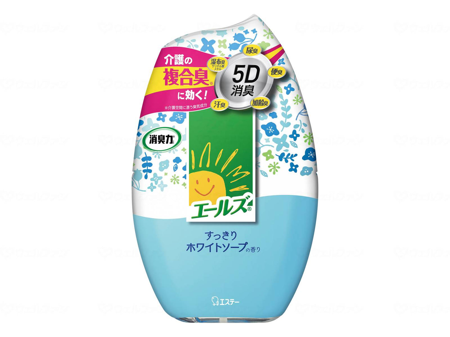 エステーｴｰﾙｽﾞ介護家庭用 消臭力　400ml すっきりﾎﾜｲﾄｿｰﾌﾟ 個