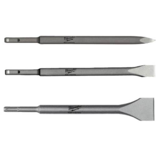Milwaukee SDS PLUS Chisel Set (Bull Point, Cold, Wide) 4932430001 1 piece