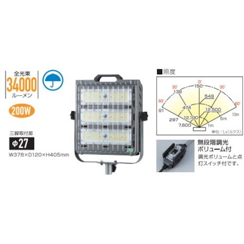 ハタヤ　２００Ｗ　ＬＥＤ投光器　ＴＨＬ　THL-2005KD　1 台