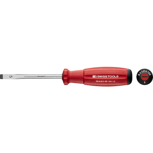 PB Swiss Tools SwissGrip Flathead Screwdriver Total Length 210 Suitable Screw M4-5 8140-5-100 1 Piece