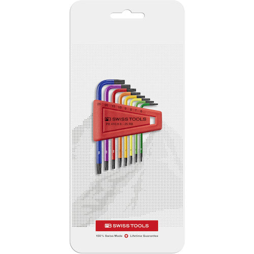 PB 스위스 툴즈 410H/6-25RBCN L형 레인보우 헥스 로브 8개 세트(블리스터 팩 포함) 410H6-25RBCN 1 S