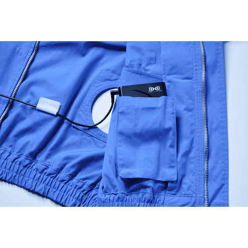 空調服　空調服［［Ｒ上］］　難燃長袖ブルゾン　ウエアのみ　ライトブルー　Ｍ　KU91731C24S2　1 着