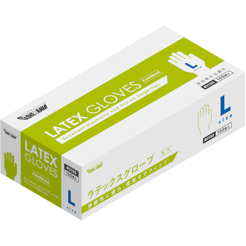 가와니시 라텍스 장갑 가루 2133-L 1 상자