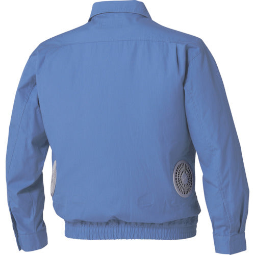 空調服　空調服［［Ｒ上］］　難燃長袖ブルゾン　ウエアのみ　ライトブルー　５Ｌ　KU91731C24S7　1 着