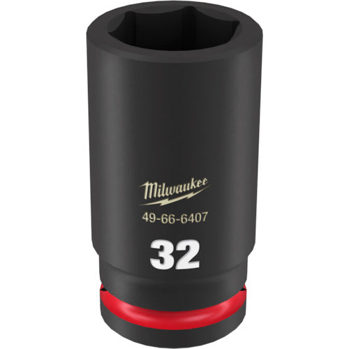 ｍｉｌｗａｕｋｅｅ　ＳＨＯＣＫＷＡＶＥ　ＩＭＰＡＣＴ　ＤＵＴＹ　ディープインパクトソケット　３／４インチ（１９ｍｍ）角　３２ｍｍ　49-66-6407　1 個