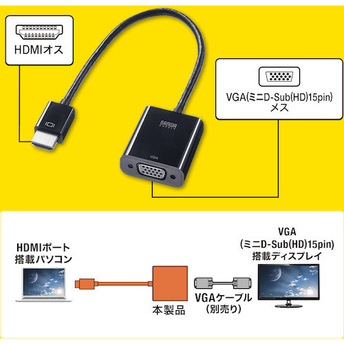 ＳＡＮＷＡ　ＨＤＭＩ−ＶＧＡ変換アダプタ　AD-HD24VGA　1 個