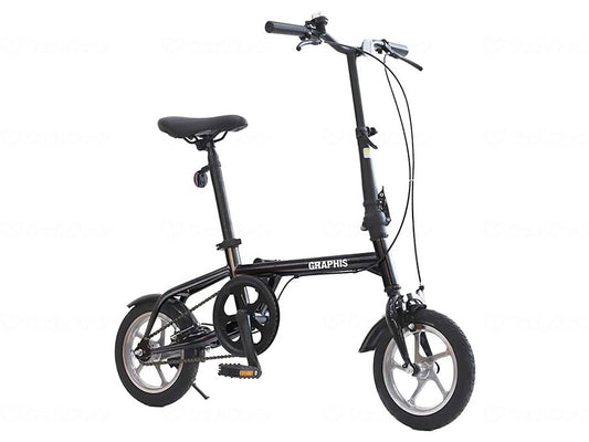GRAPHISﾉｰﾊﾟﾝｸﾀｲﾔ折り畳み災害対策　自転車 ﾌﾞﾗｯｸ
