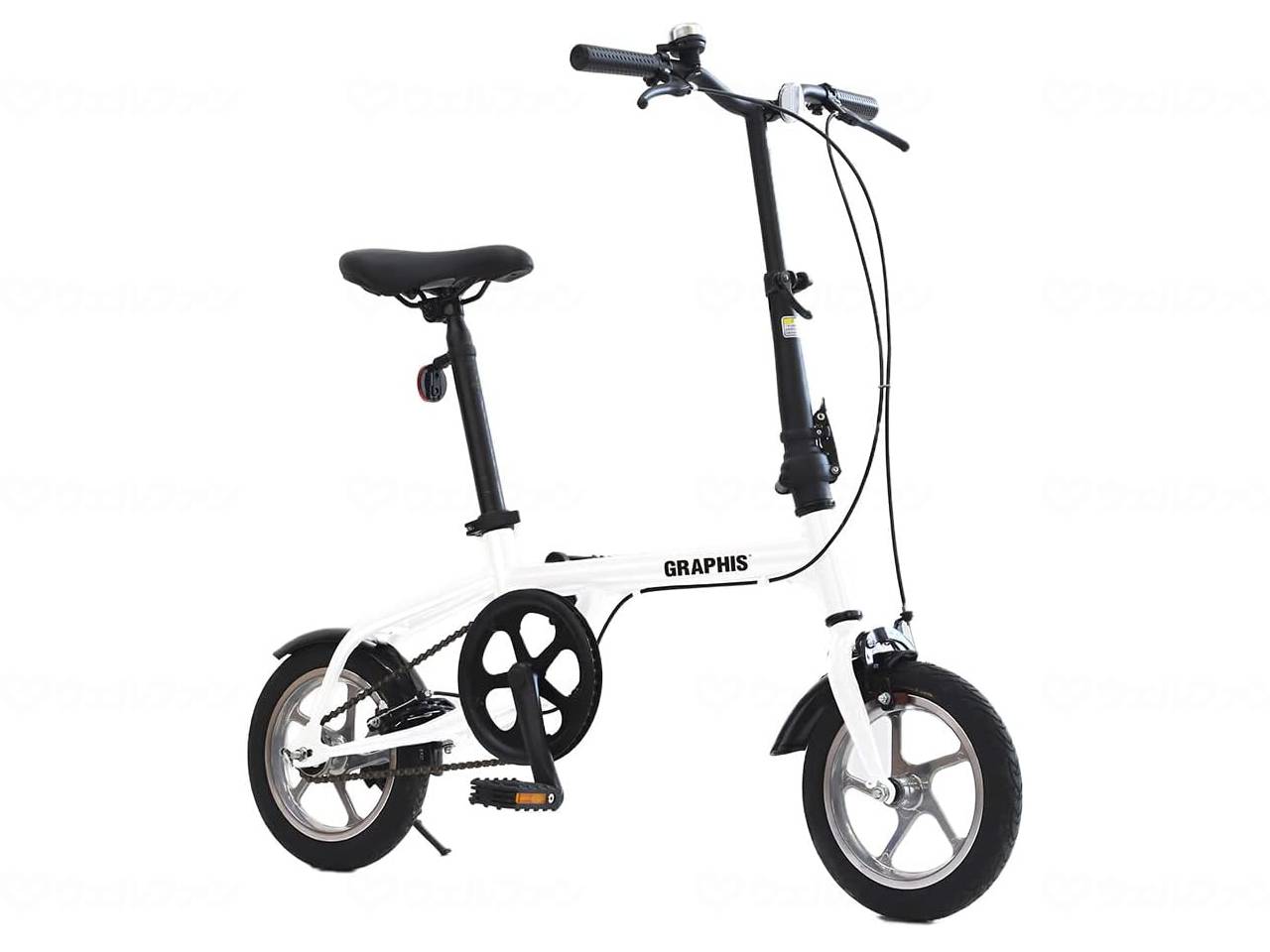 GRAPHISﾉｰﾊﾟﾝｸﾀｲﾔ折り畳み災害対策　自転車 ﾎﾜｲﾄ